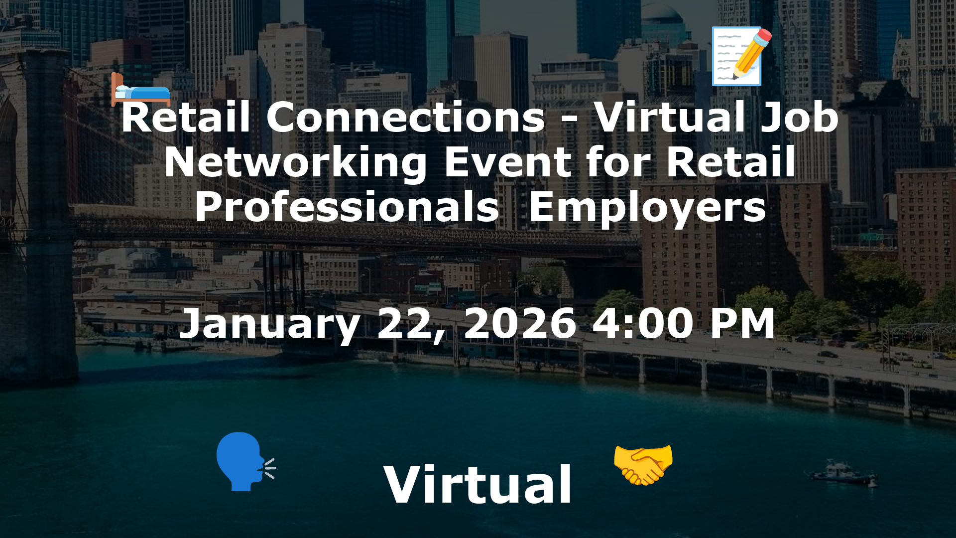 Retail Connections - Virtual Job  Networking Event for Retail Professionals  Employers event image